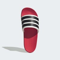 adidas Adilette Comfort 2.0 Badeschlappen - crystal white/core black/lucid red