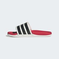 adidas Adilette Comfort 2.0 Badeschlappen - crystal white/core black/lucid red