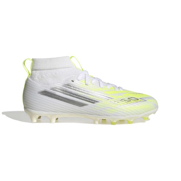 adidas F50 Sparkfusion League FG/AG Kinder Born for Goals - white/iron met./hi-res yellow