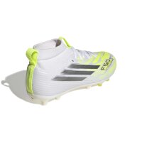 adidas F50 Sparkfusion League FG/AG Kinder Born for Goals - white/iron met./hi-res yellow