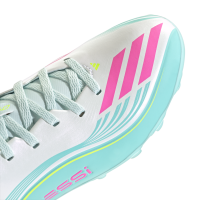 adidas F50 League MG Kinder Aurora Radiante - white/lucid pink/flash aqua