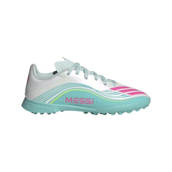 adidas F50 League TF Kinder Aurora Radiante - white/lucid pink/flash aqua