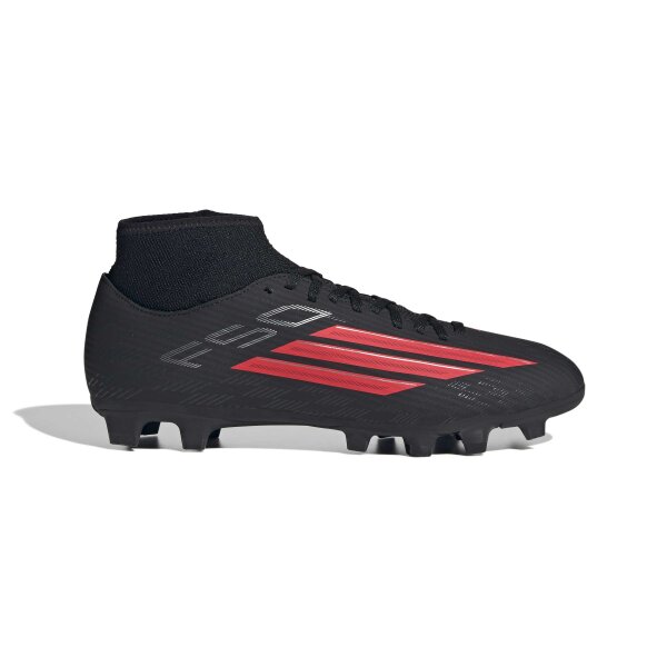 adidas F50 Club Mid Cut Firm Ground / Multi Ground Fußballschuhe - core black/lucid red/core black