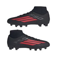 adidas F50 Club Mid Cut Firm Ground / Multi Ground Fußballschuhe - core black/lucid red/core black