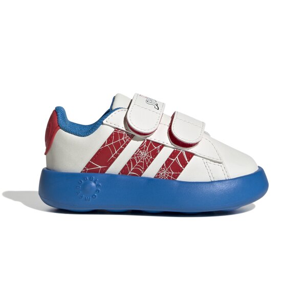 adidas X Marvel Spider-Man Grand Court Schuhe Kinder - cloud white/pure ruby/bright blue
