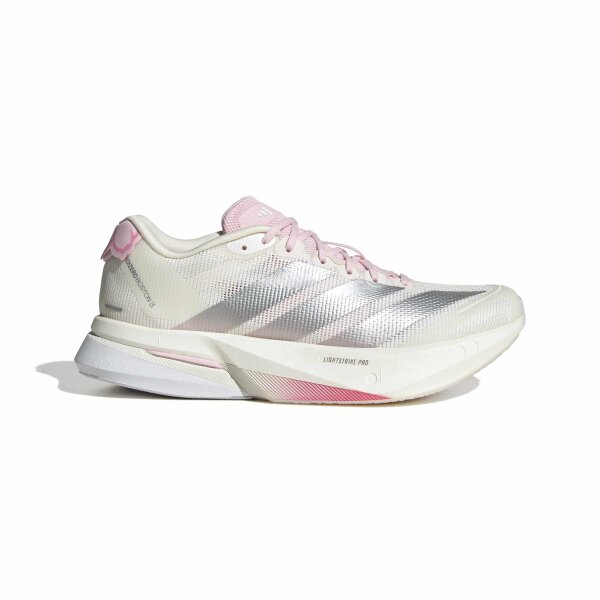 adidas Adizero Boston 13 Schuhe Damen - core white/silver met./clear pink