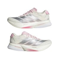 adidas Adizero Boston 13 Schuhe Damen - core white/silver met./clear pink