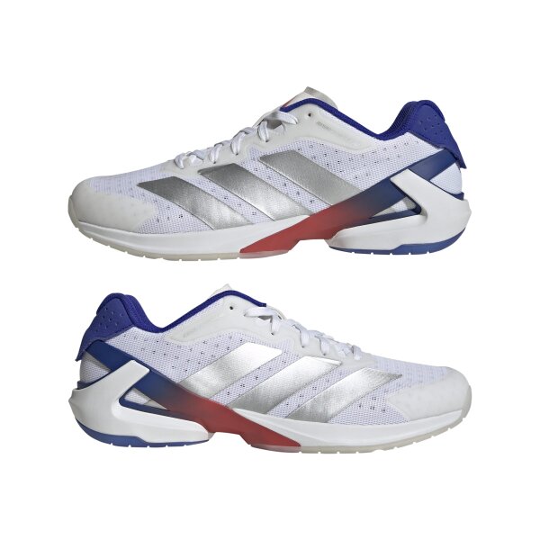 adidas Adizero Counterblast Hallenschuhe Herren - white/silver met./pure ruby