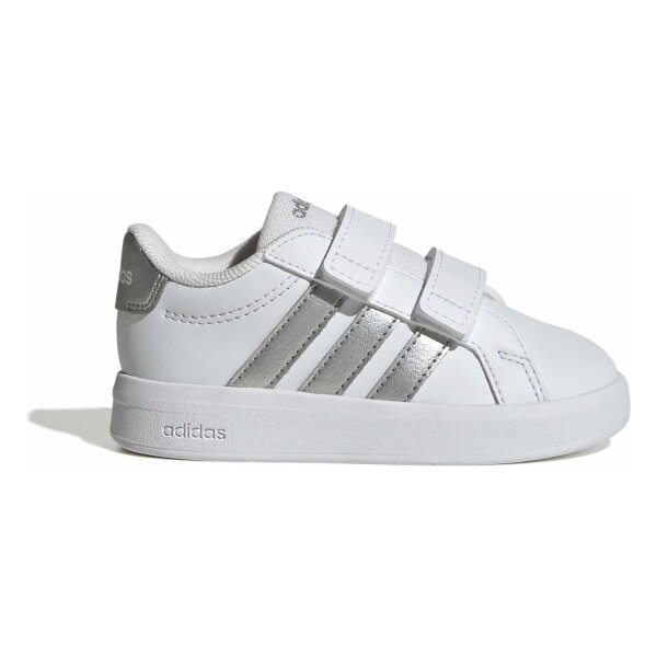 adidas Grand Court 3.0 Schuhe Kinder - white/silver met./silver m - Farbe: weiß